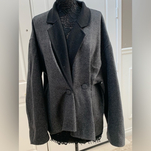 Givenchy Wool Wrap Coat Size 40 - Picture 1 of 14